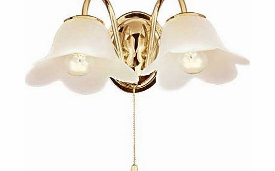 Unbranded Carolina Twin Wall Light - Polished Brass