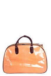 Unbranded Carrie Croc Effect Large Luggage Trolley