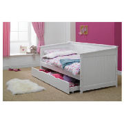 Unbranded Carrie Pine Day Bed, White Finish With Trundle