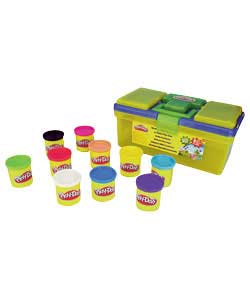 Unlock hours of creativity with this durable carry case thats brimming with Play-Doh and 20
