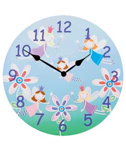 Unbranded Cartoon Fairy Print Wall Clock