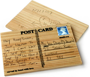 Unbranded Carve Your Own Wooden Postcard