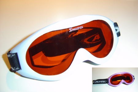 Unbranded Carvy Childrens Ski Goggles-Pink Rimmed Goggles