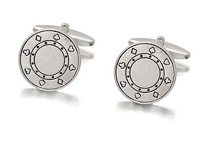 Unbranded Casino Round Swivel Cufflinks 015398
