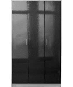 Unbranded Caspian 3 Door Wardrobe - Graphite