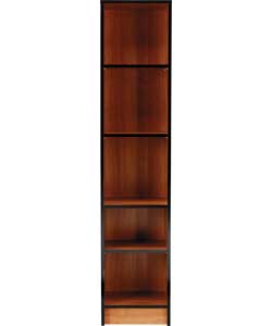 Unbranded Caspian Bookcase - Walnut and Black