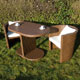 Have tea for two with this lovely furniture set made from Polyethylene in a rattan effect.