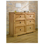 Unbranded Catarina 6 Drawer Chest, Antique Pine