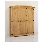 Unbranded Catarina Triple Wardrobe Antique Pine