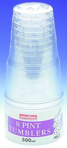 Unbranded Catering: Clear Pint Tumblers Pk8