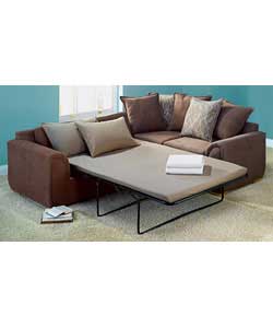Unbranded Catherine RH Metal Action Corner Group Brown