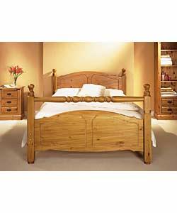 Unbranded Caversham Solid Pine Double Bed/High/Cushion Top Mattress