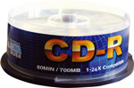 Unbranded CD-R 80 Minute 25 Cake ( CDR 25Pk CB )