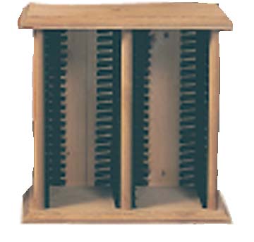Pine open fronted cd rack holding 40cds. Also available in double height holding 80 cds at 64