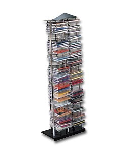 CD Storage Tower - Satin black