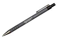 Unbranded CE black retractable easigrip ballpoint pen with