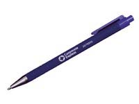 Unbranded CE blue retractable easigrip ballpoint pen with