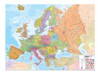 Unbranded CE Europe laminated map, H930 x W1090, EACH