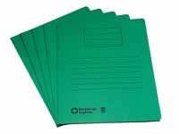 Unbranded CE Portfolio A4 three flap green folder, PACK of