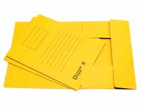 Unbranded CE Portfolio A4 three flap yellow folder, PACK