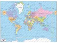 Unbranded CE World laminated map, H1010 x W1400, EACH