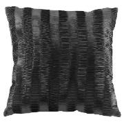 Unbranded Cecilia Faux Silk Pleated Cushion, Black