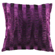 Unbranded Cecilia Faux Silk Pleated Cushion, Plum