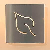 Cedar Leaf Cut-out Wall Light Brushed Chrome Finish