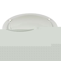 240V. Low profile suitable for low ceilings and corridors. Metal rim, opal glass diffuser with