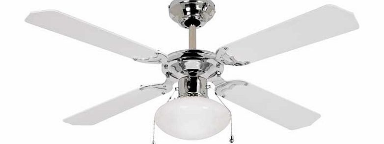 Unbranded Ceiling Fan - White and Chrome