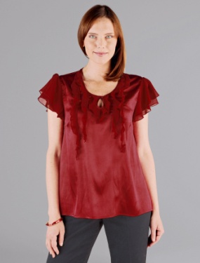 Unbranded Celaia Satin and Voile Blouse