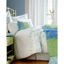 Unbranded Celeste Blue Quilt Cover Set Super King Size