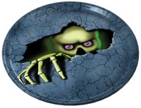 Unbranded Cemetery Terror Round Platter (34.3cm)