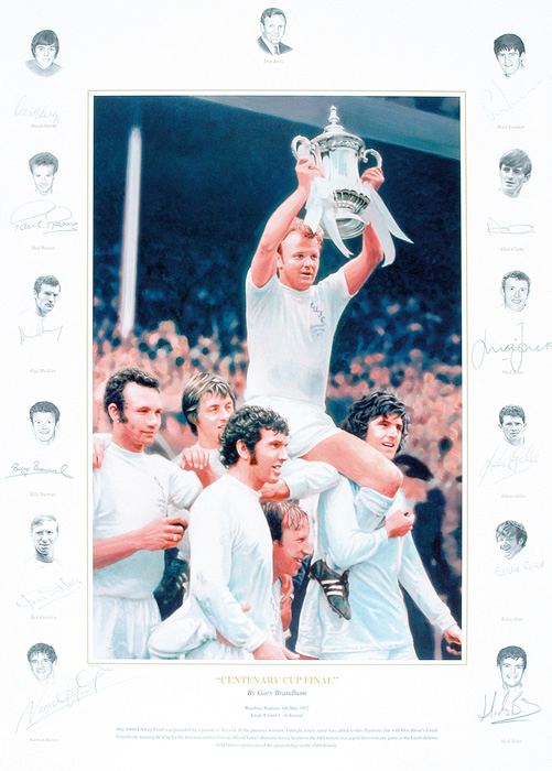 `Centenary Cup Final` by Gary Brandham - a limited edition of 500 prints signed by David Harvey