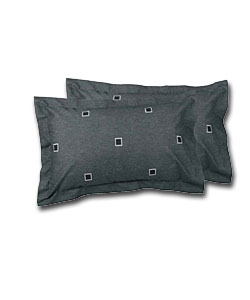 Century Oxford Pillowcase Charcoal