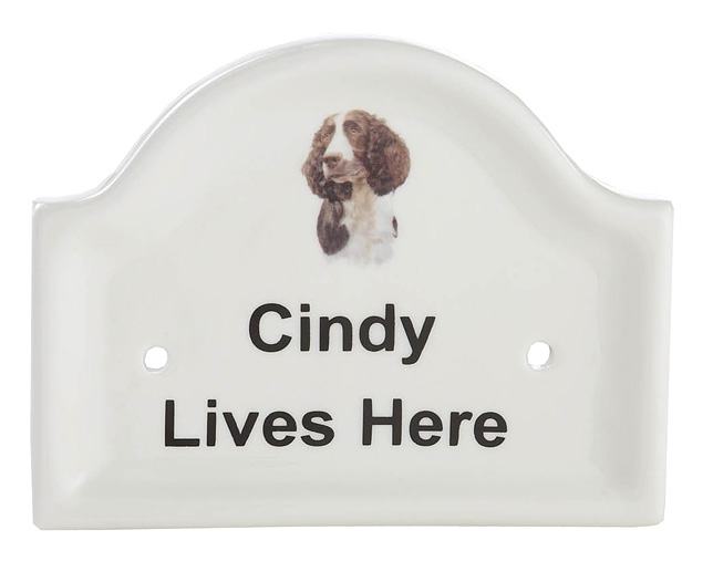 Unbranded Ceramic Dog Sign - Springer Spaniel