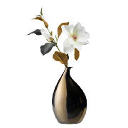 Unbranded Ceramic Organic Vase Metallic With Magnolia