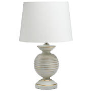 Unbranded Ceramic Ribbed Table Lamp Cream
