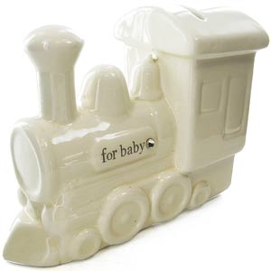 Unbranded Ceramic Train By Bambino Money Piggy Bank