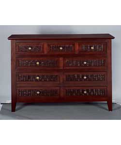 Ceylon 9-Drawer Chest - Walnut