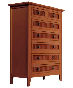 Ceylon Walnut 5 plus 2 Drawer Chest