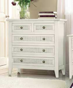 Ceylon White 3 plus 2 Drawer Chest