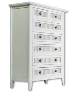 Ceylon White 5 plus 2 Drawer Chest