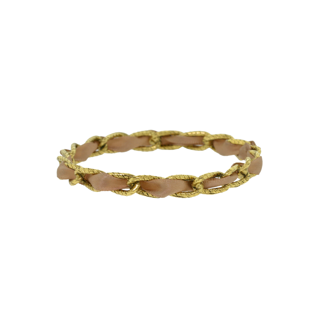 Unbranded Chain Ribbon Bangle - Cookie