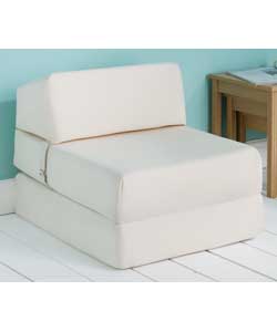 Ideal for those unexpected stop overs, this versatile foam chair folds out to form an occasional use