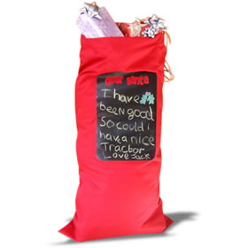 The huge (1m) sack - is large enough for a whole pile of presents  The high-quality canvas style