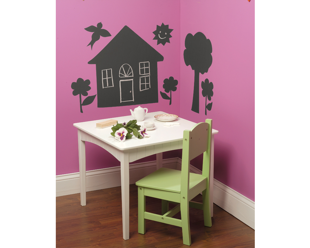 Unbranded Chalk Board Shape wall decals