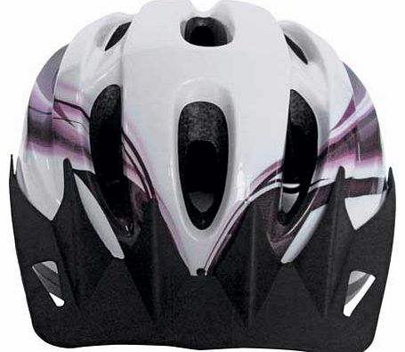 This womens helmet offers a stylish design and includes safety features for your protection and comfort. The adjustable dial fitting ensures a secure fit for head sizes 58 to 62cm. With 10 air vents and a quick release fastening. this comfortable hel