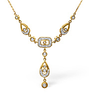 Unbranded Chandelier Necklace 0.30CT Diamond 9K Yellow Gold