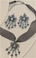 Chandelier Necklace And Earrings Set
